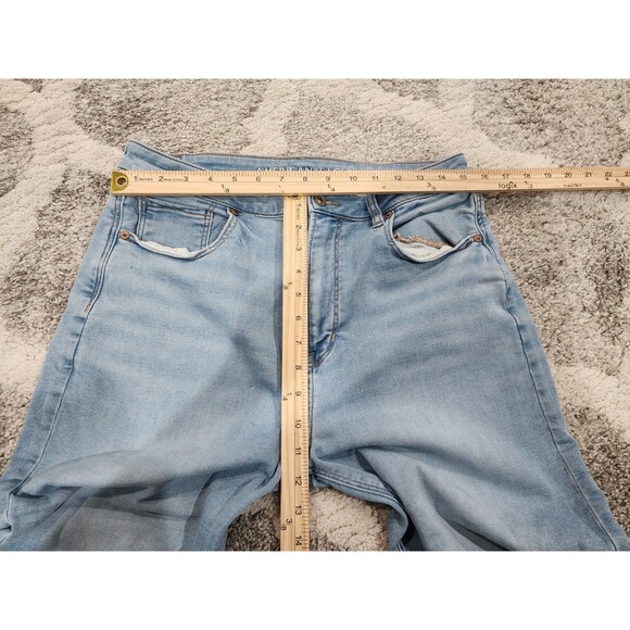 American Eagle Jeans Womens Size 12 Soft Knit Mom Jean Light Wash High Rise - Picture 3 of 9